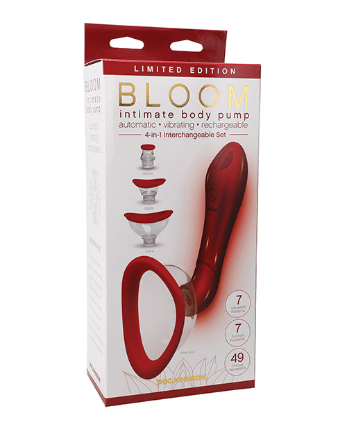 Bloom Intimate Body Automatic Vibrating Rechargeable Pump Limited Edition - Red