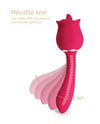 Rhea Clit Licking Tongue Rose Vibrator & G Spot Massager - Red