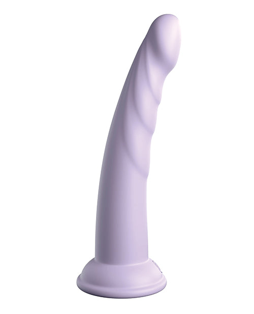 Dillio Platinum 7; Slim Seven Silicone Dildo - Purple