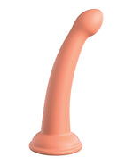 Dillio Platinum 6; Secret Explorer Silicone Dildo - Peach