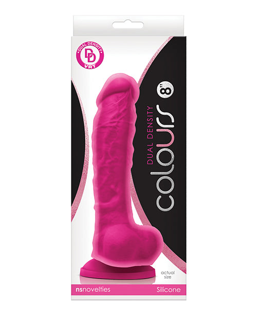 Colours Dual Density 8; Dildo - Pink