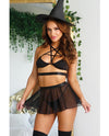 Play Spellbound Hat, Bralette, Skirt & Panty Black S/M