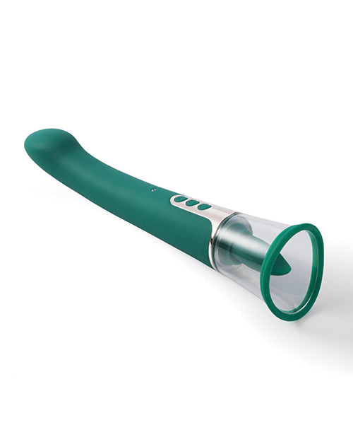 Succion Sucking G-Spot Vibrator - 3 Function Green