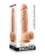 Evolved 8; Realistic Dildo w/Balls - Light