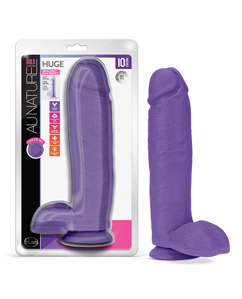 Blush Au Naturel Bold Huge 10; Dildo - Purple