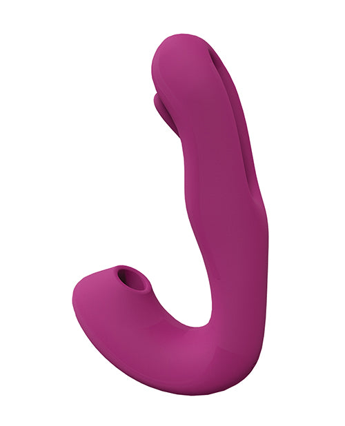 Shots Vive Yuna Dual Action Airwave Vibrator &amp; G-Spot Stimulator - Pink