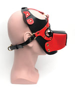 665 Bondage Pup Hood - O/S Black/Red