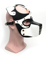 665 Bondage Pup Hood -  O/S Black/White