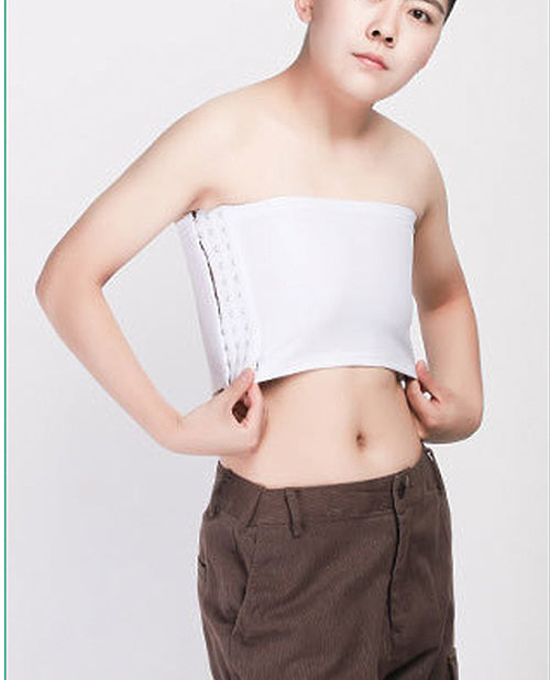 Gender Fluid Strapless Chest Compression Binder - XXXL White