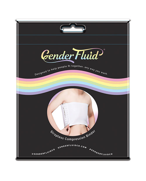 Gender Fluid Strapless Chest Compression Binder - XXL White