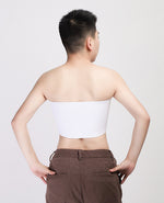 Gender Fluid Strapless Chest Compression Binder - XL White