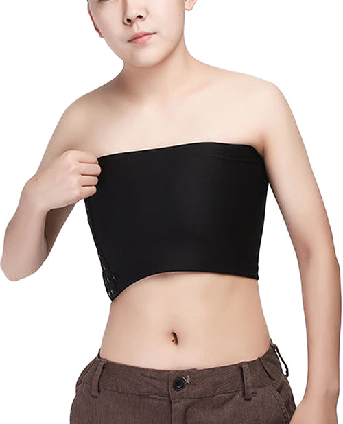 Gender Fluid Strapless Chest Compression Binder - XXL Black