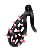 Sport Fucker Cellmate FlexiSpike Chastity Cage - Size 3 Black/Pink