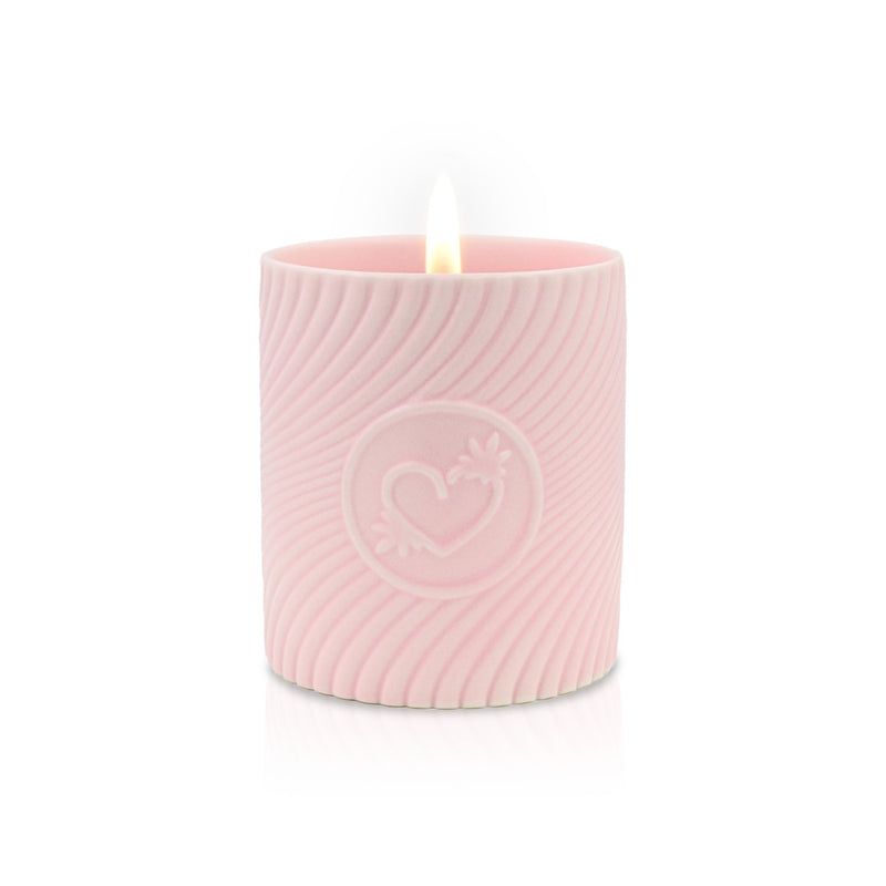 HighOnLove Pink Massage Candle - Strawberry Champagne