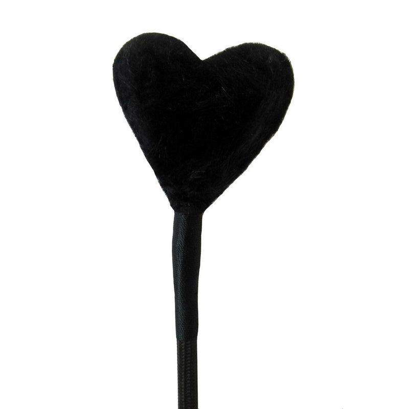 Crop with Heart Fluff Tip - Black