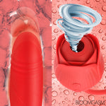 10X Romping Rose Suction and Thrusting Vibrator