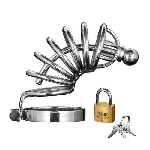 Asylum 6 Ring Locking Chastity Cage