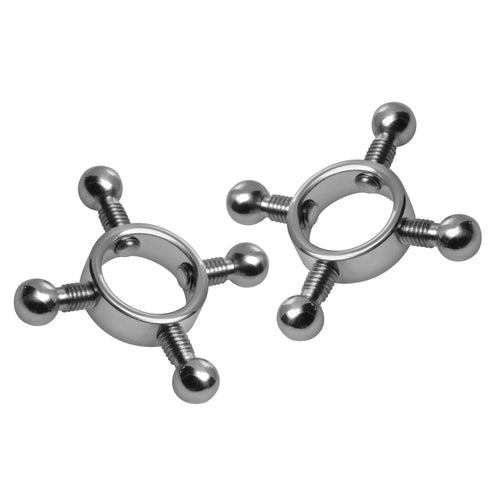 Stainless Steel Rings of Fire Nipple Press Set