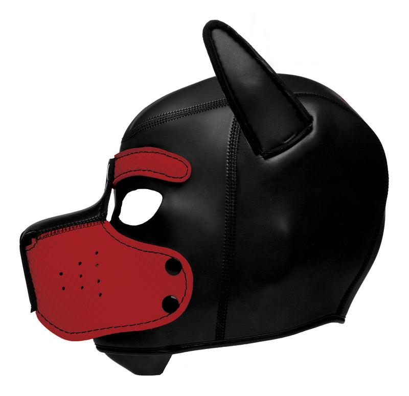 Spike Neoprene Puppy Hood - Red