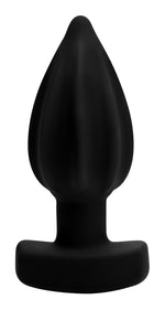 The Assterisk 10X Ribbed Silicone Remote Control Vibrating Butt Plug