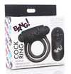 Remote Control 28X Vibrating Cock Ring and Bullet - Black