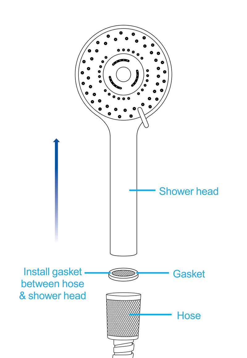 Shower Head with Silicone Enema Nozzle