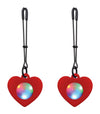 Silicone Light Up Heart Tweezer Nipple Clamps