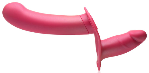 28X Double Diva 1.5 Inch Double Dildo with Harness and Remote Control - Pink