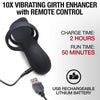 10X Silicone Vibrating Girth Enhancer with Remote Control