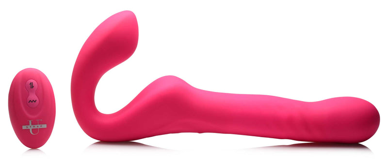 30X Thrusting and Vibrating Strapless Strap-On With Remote Control