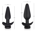 Large Vibrating Anal Plug with Interchangeable Fox Tail - Rainbow