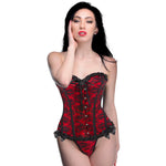 Scarlet Seduction Lace-up Corset and Thong - Large