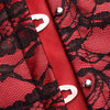 Scarlet Seduction Lace-up Corset and Thong - XL