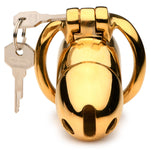 Midas 18K Gold-Plated Locking Chastity Cage