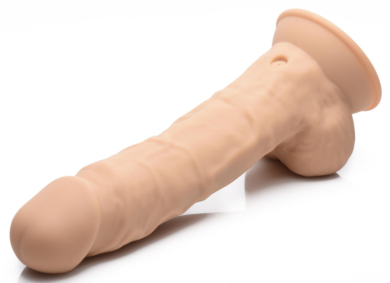 8 Inch Silexpan Hypoallergenic Silicone Vibrating Dildo - Medium